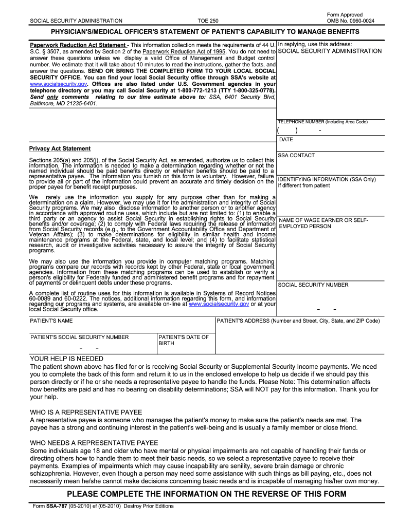 Ssa 787 Printable Form Fill Out Sign Online DocHub
