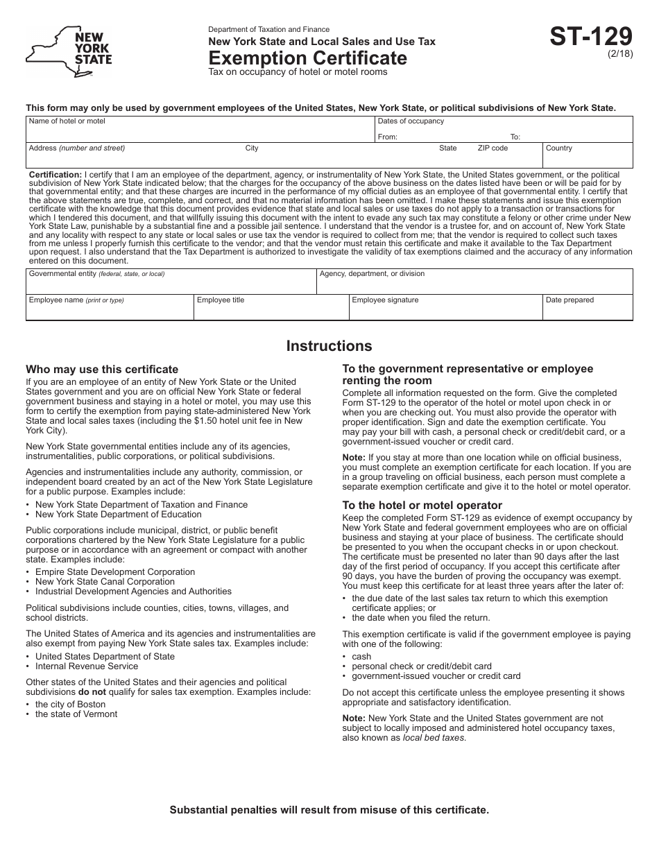 Tax Exempt Form 2025 Printable