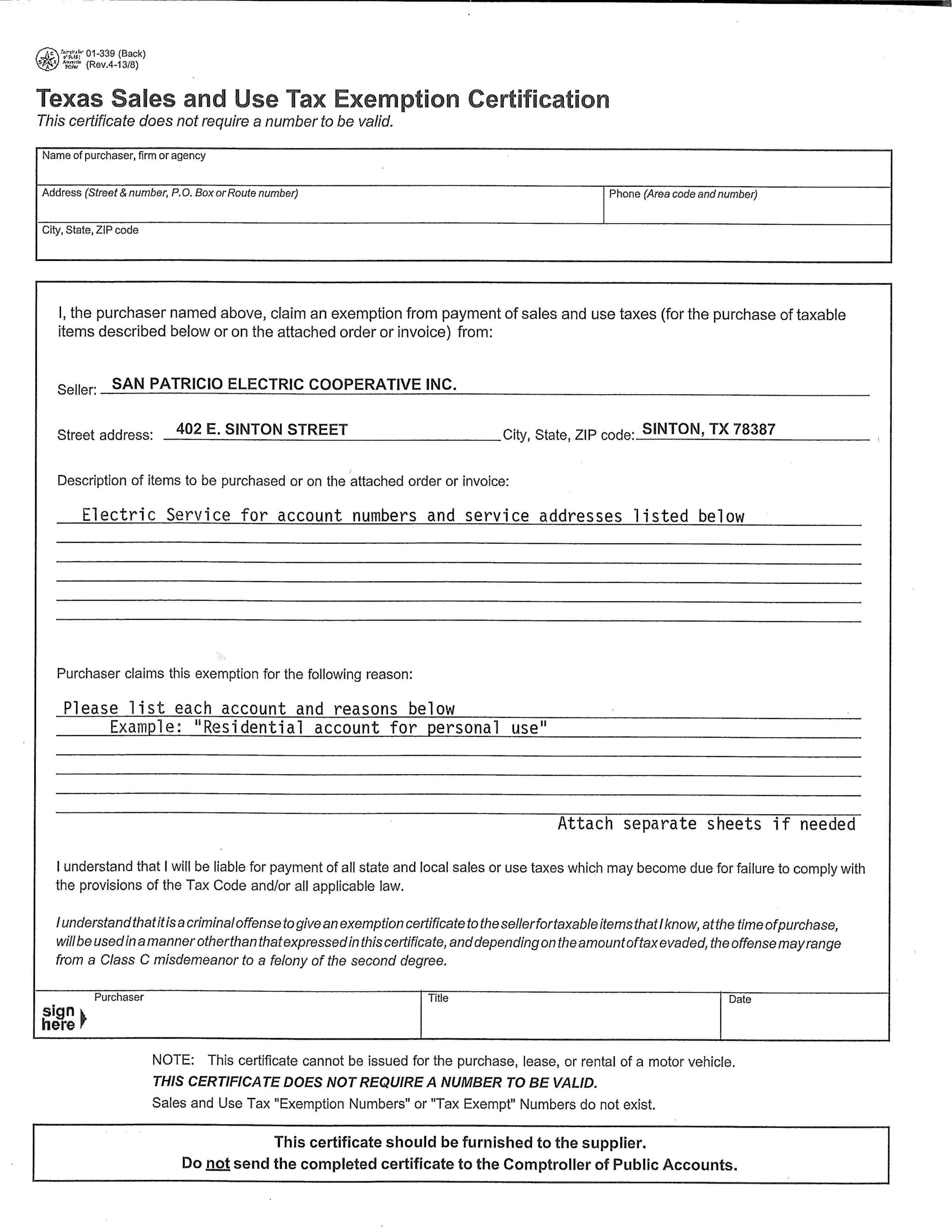 Tax Exemption Form 2025 Pdf Stella Lionel