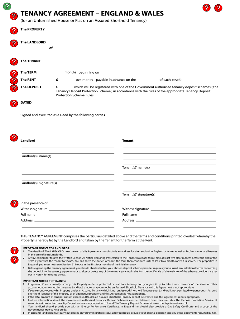 Tenancy Agreement England And Wales Pdf Fill Out Sign Online DocHub