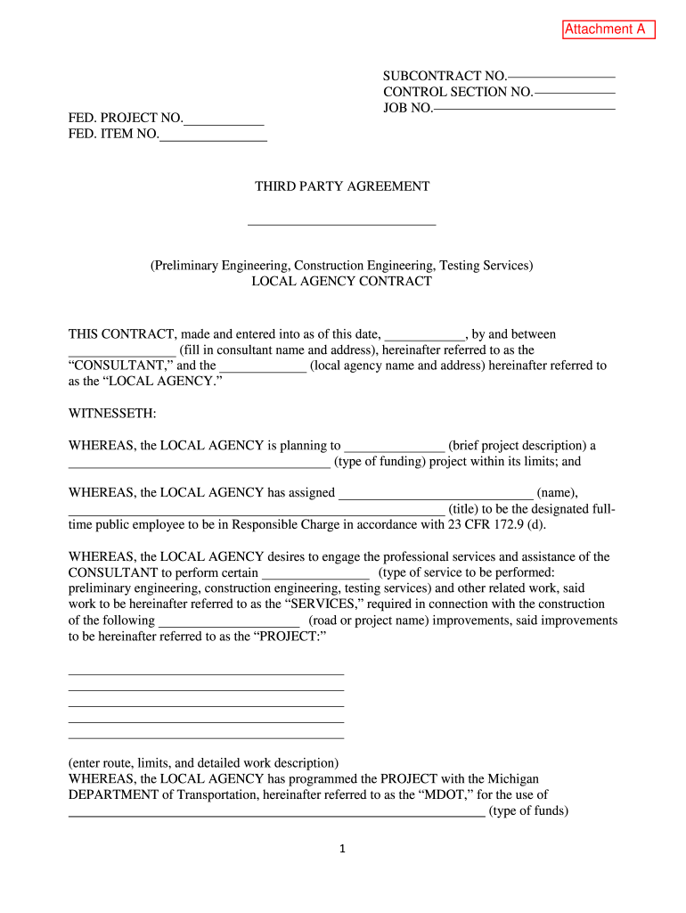 Third Party Agreement Template Fill Online Printable Fillable Blank PdfFiller