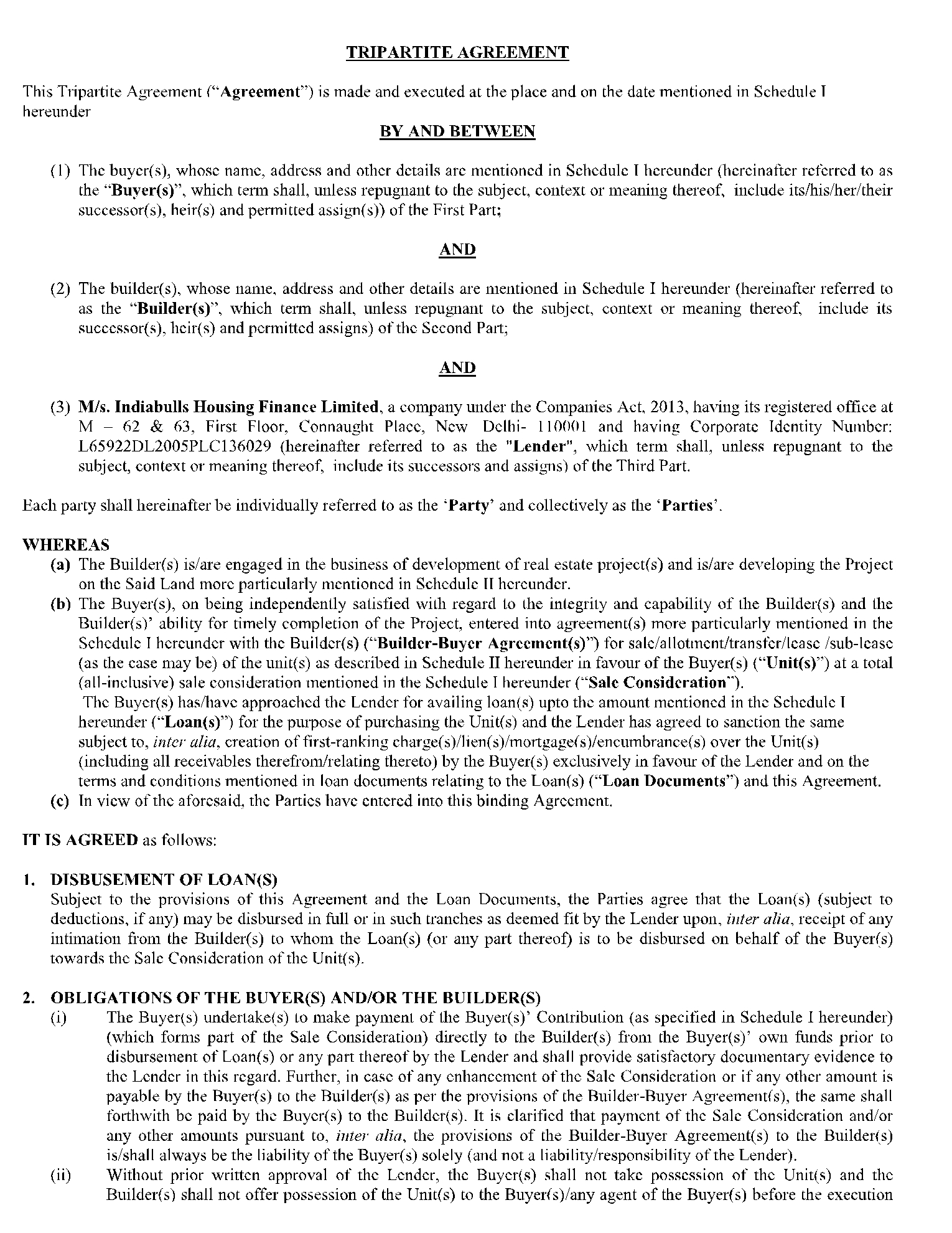 Tripartite Agreement Template 2021 Updated CocoSign