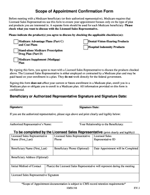 Generic Scope Of Appointment Form 2025 Printable