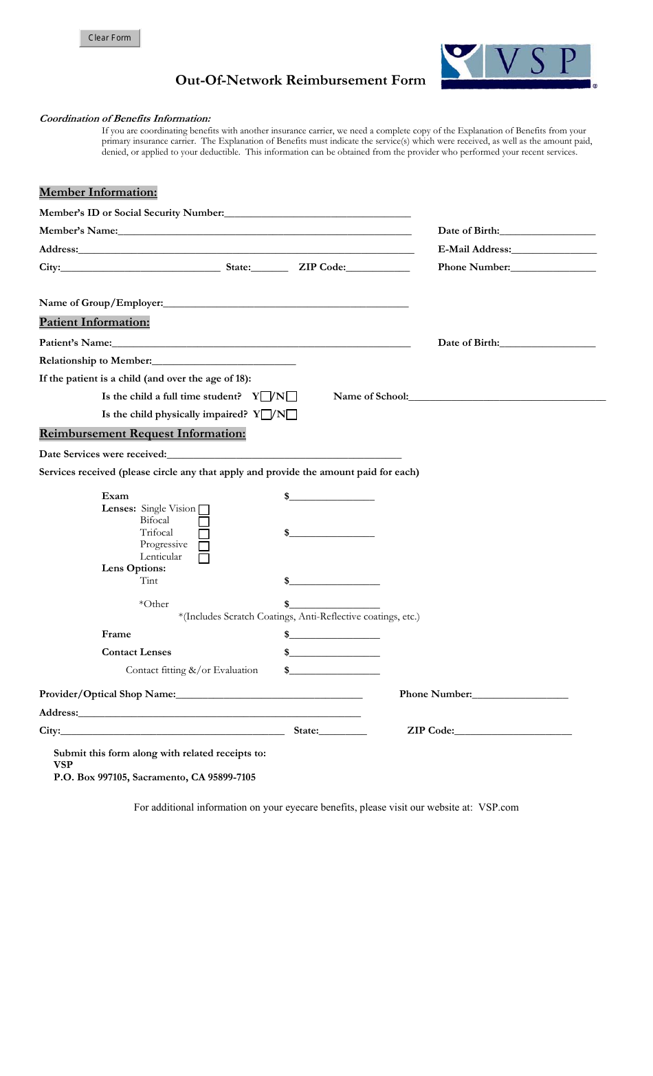 Vsp Rebate Form 2025 Printable