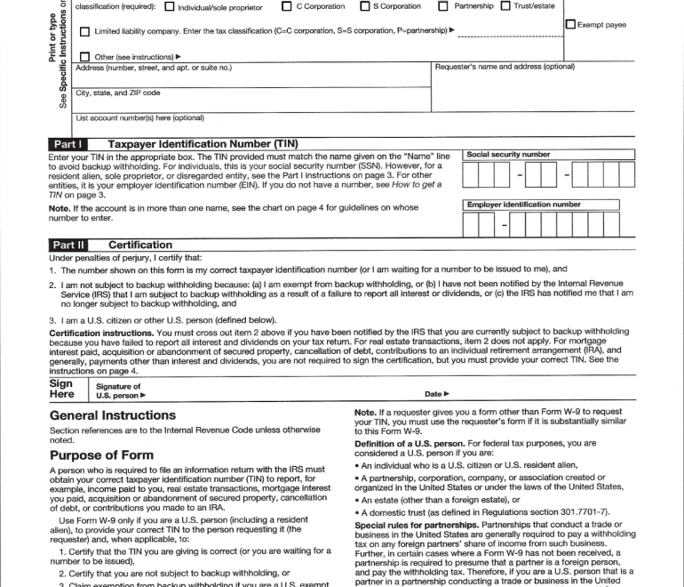 W 9 Form 2025 Fillable Pdf24 Sean Moran