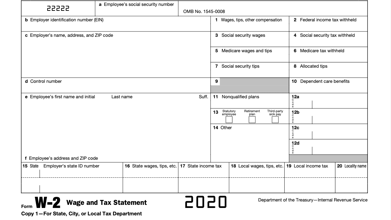2025 W2 Tax Form Printable