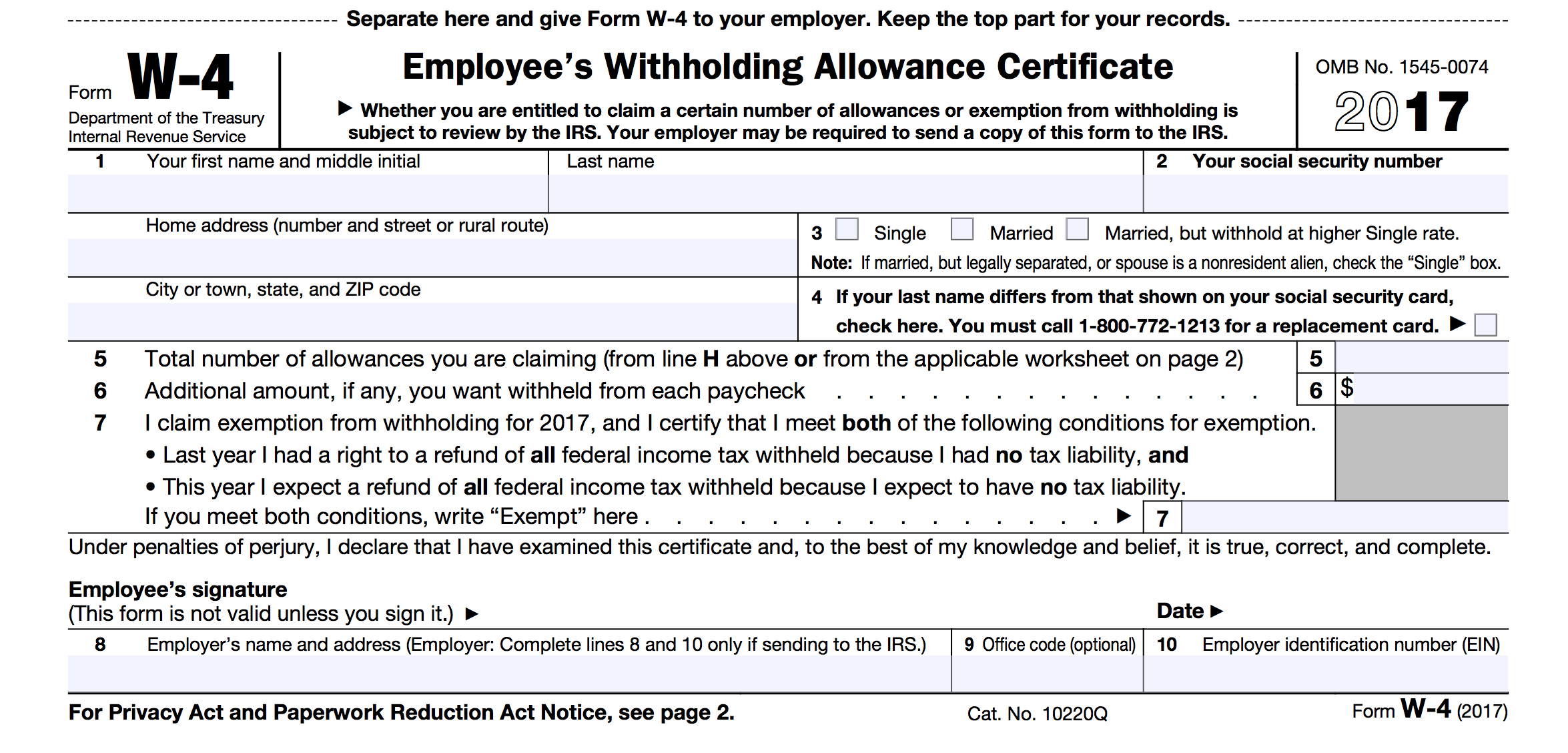 W 4 Form 2025 Printable Spanish