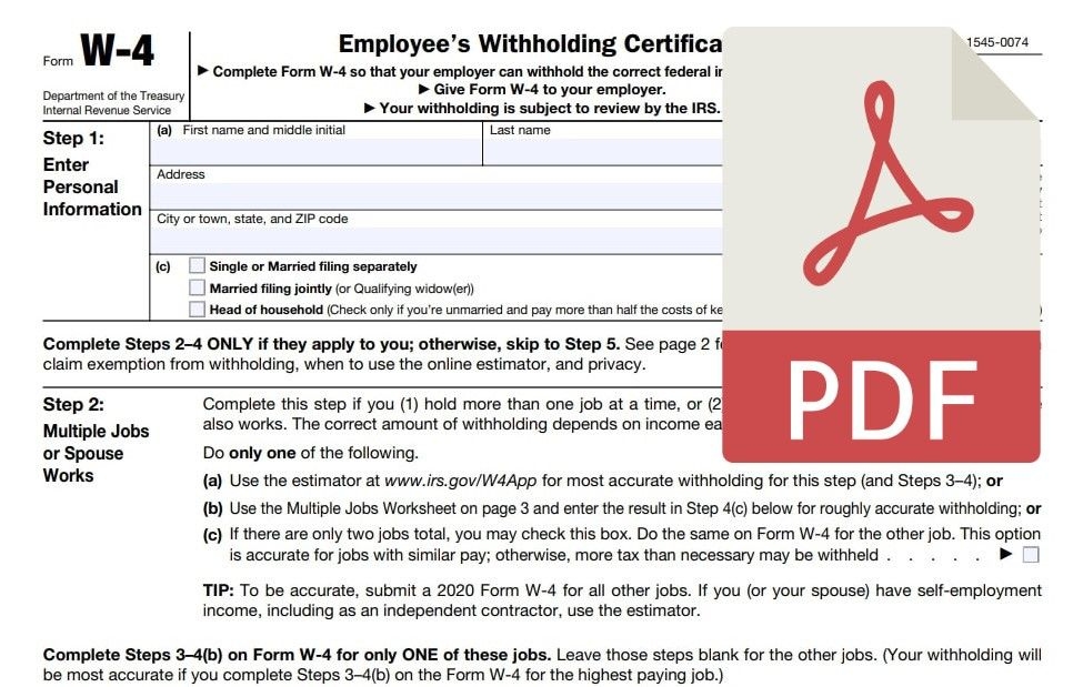 W4 Tax Form Printable 2025 Mathilde T Dahl