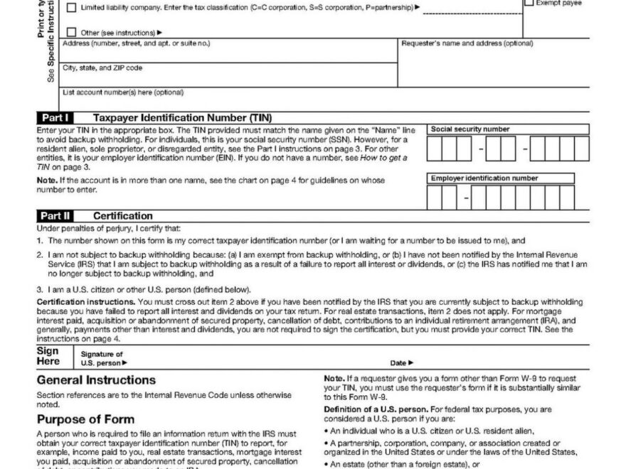 W9 2025 Printable Irs Erma C Hatch
