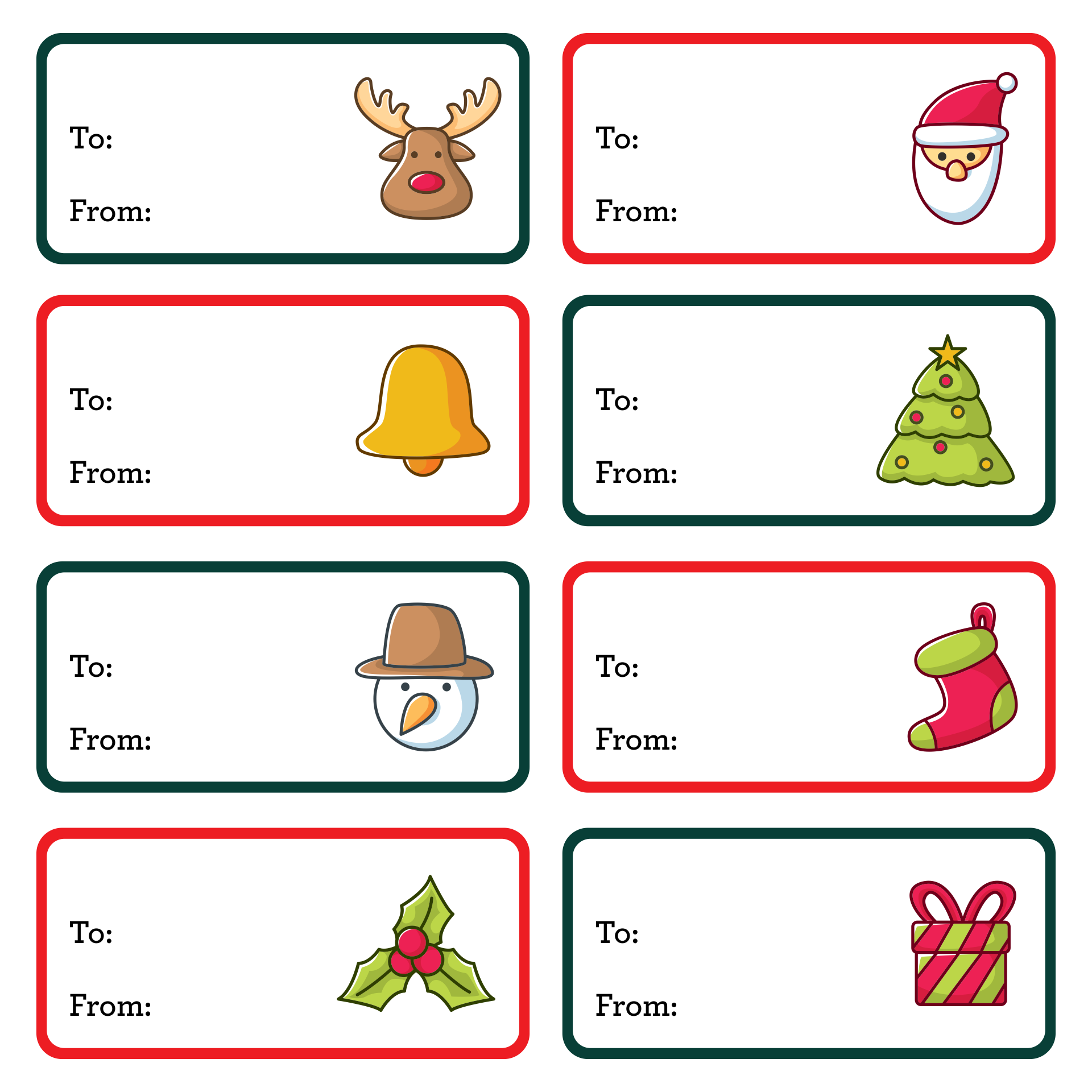 10 Best Free Printable Christmas Label Templates Pdf For Free At Artofit