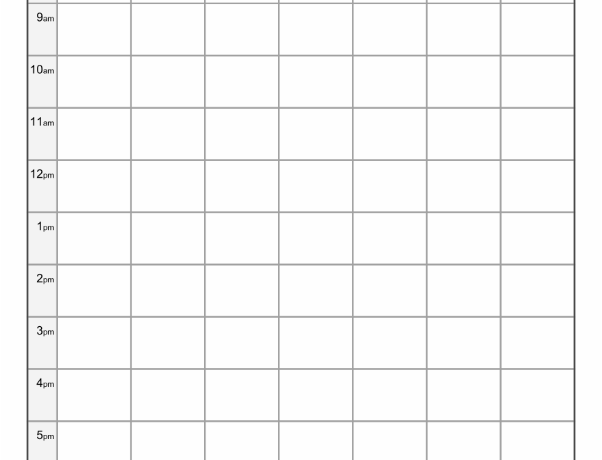 13 Best Printable Weekly Calendar With Time Slots Printablee Com