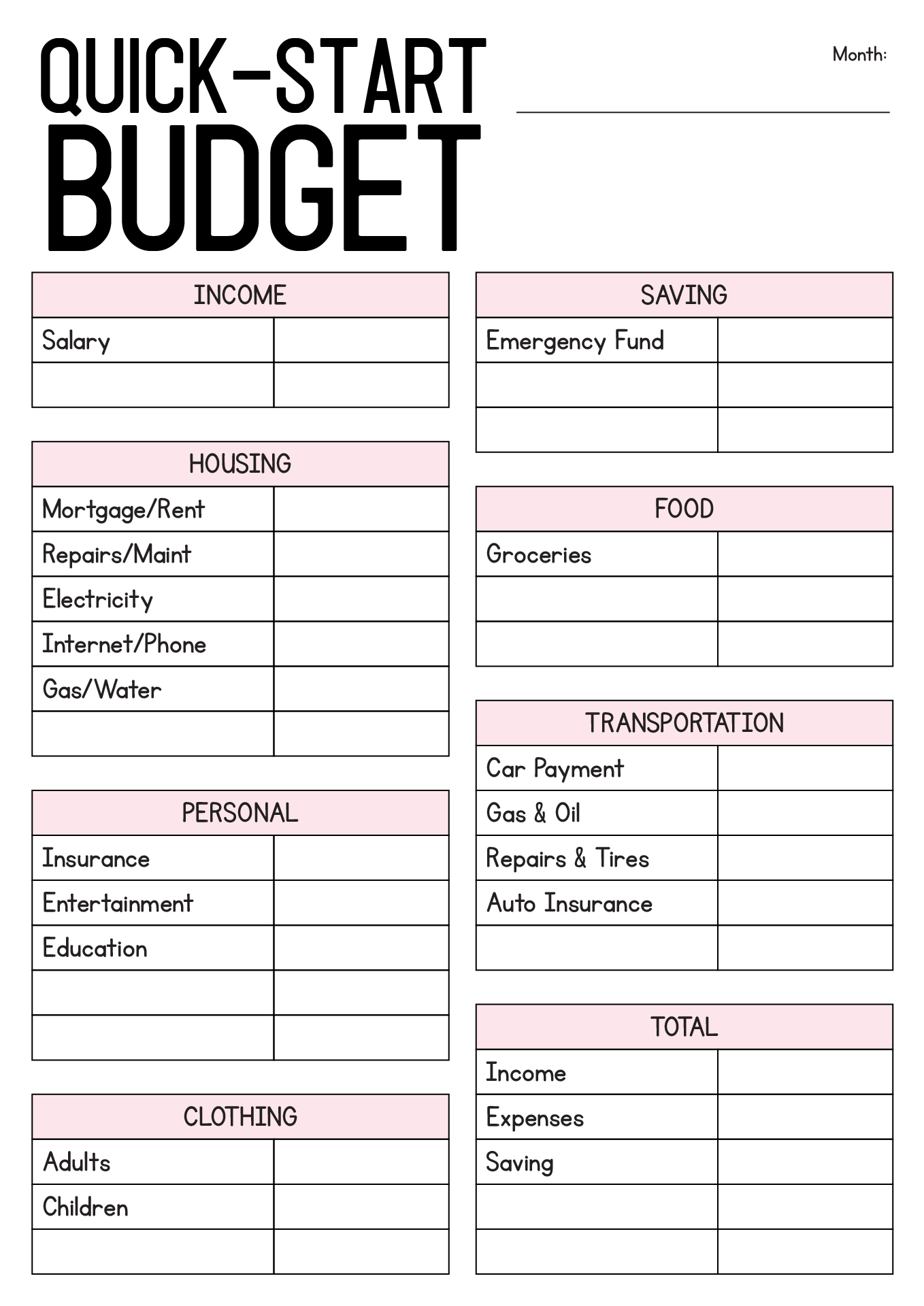 18 Free Printable Dave Ramsey Budget Worksheets Free PDF At 