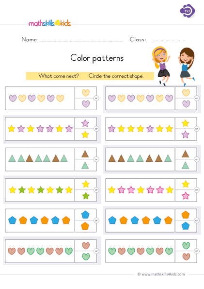 1st Grade Free Printable Pattern Worksheets Fun Engaging Activities