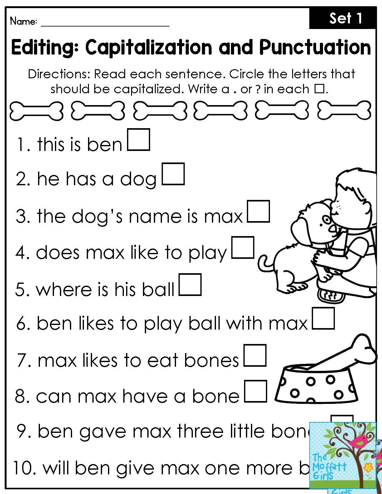 Free Printable Comma Worksheets For Firt Grade
