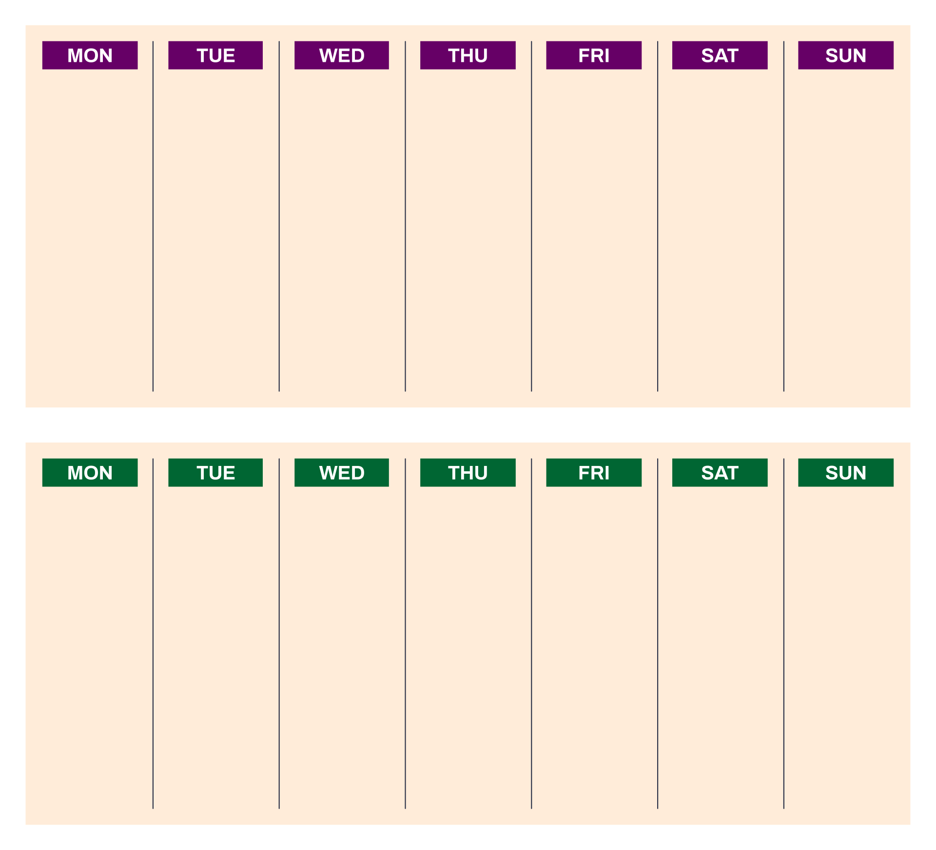 Two Week Printable Calendar