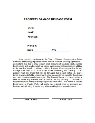 20 Property Release Form Templates In PDF