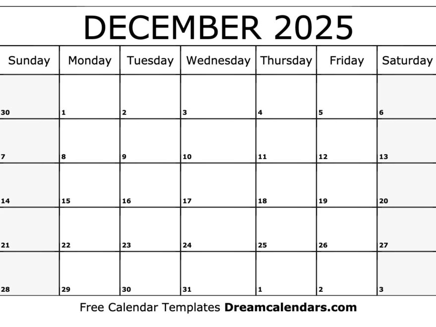 2025 December Printable Calendar Jesper J Petersen