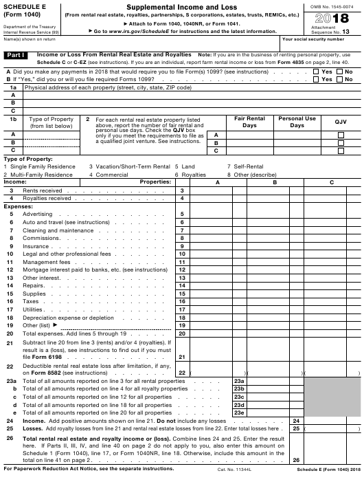 2025 Form 1040 Schedule E A Comprehensive Guide Ella J Conrick