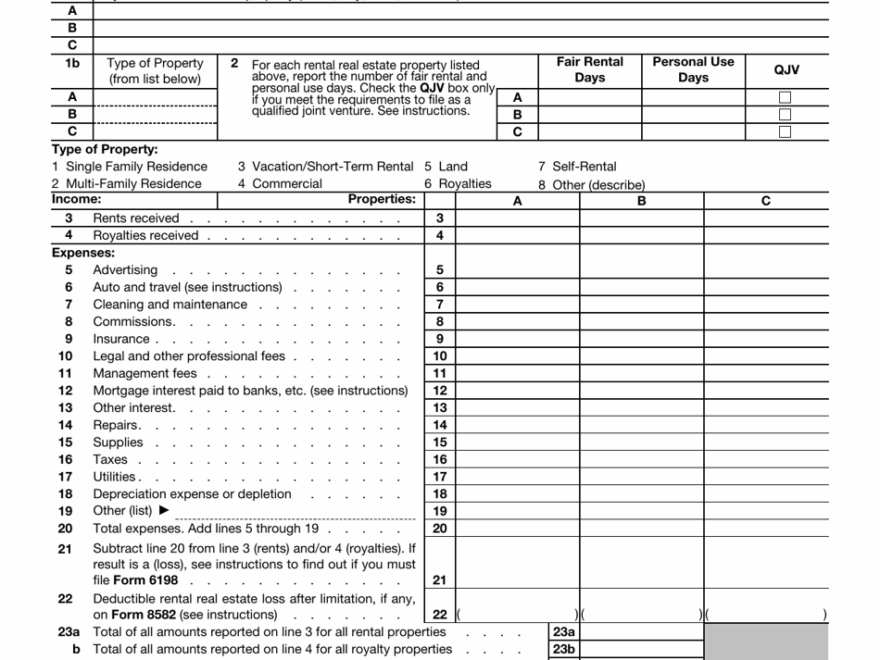 2025 Form 1040 Schedule E A Comprehensive Guide Eric S Muller