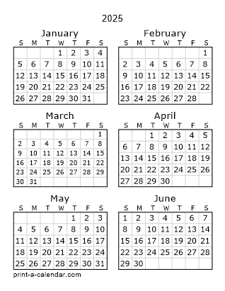 2025 Printable Calendar All Months S Edward Short