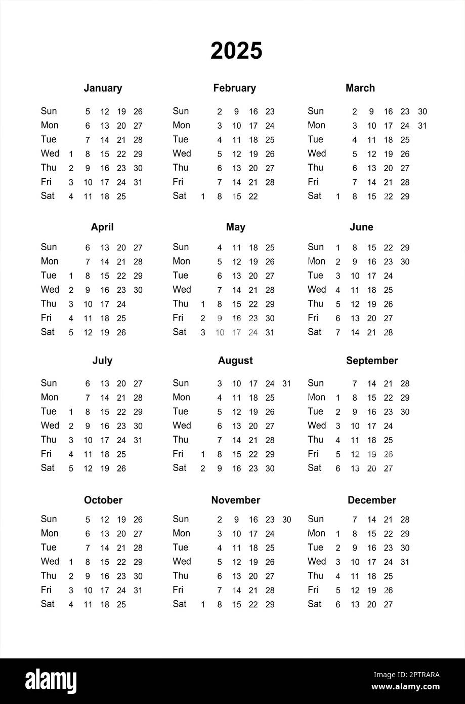 2025 Wall Calendar With Large Numbers Printable Callum R Summers