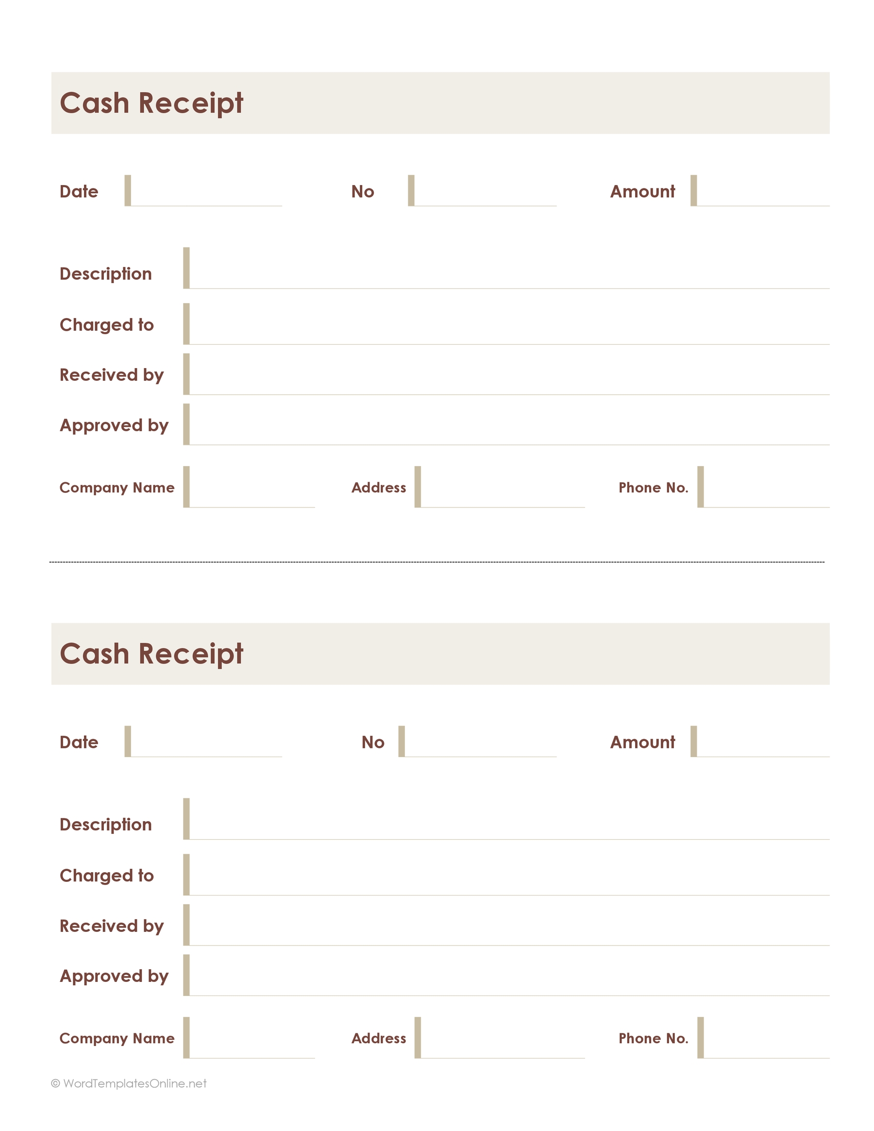 Return Receipt Form Free Printable Cash