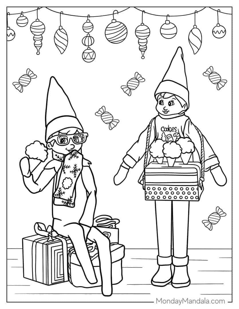 26 Elf On The Shelf Coloring Pages Free PDF Printables 