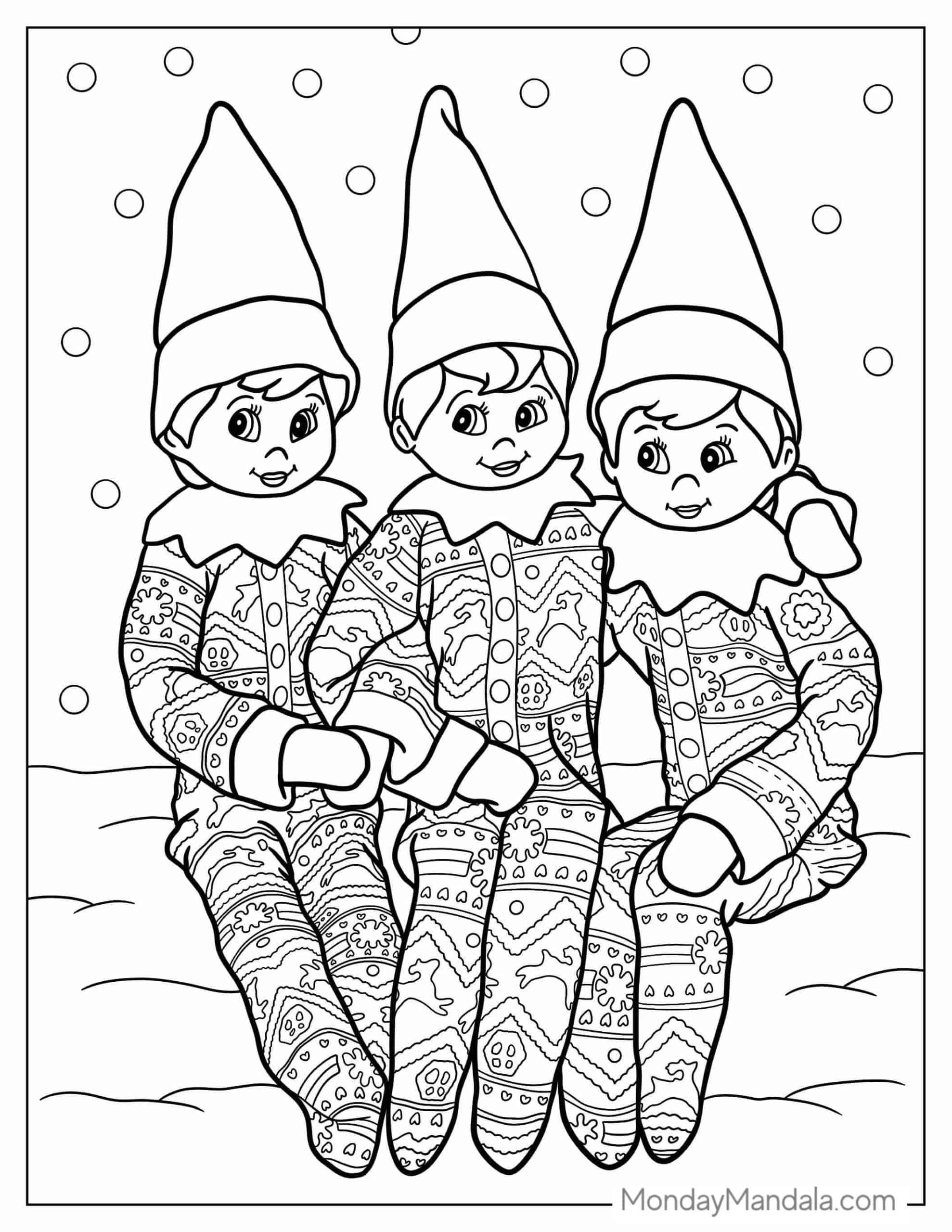 26 Elf On The Shelf Coloring Pages Free Pdf Printables Artofit