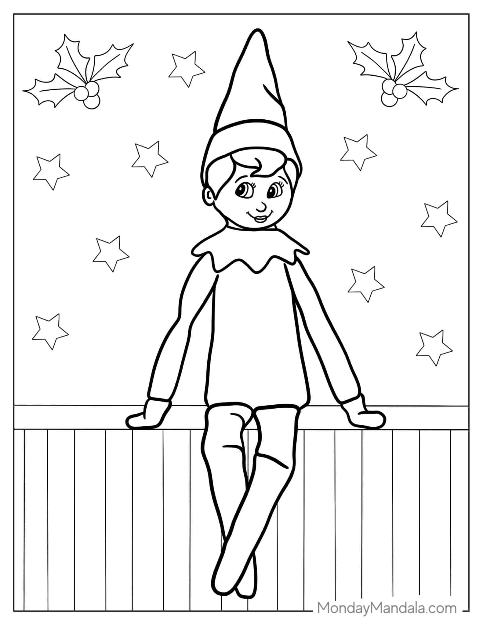 26 Elf On The Shelf Coloring Pages Free PDF Printables 