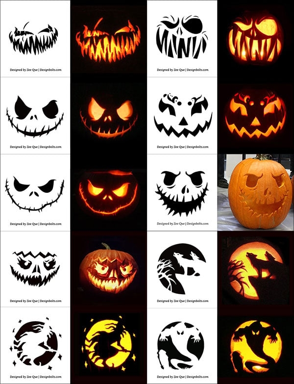 290 Free Printable Halloween Pumpkin Carving Stencils Patterns Free 