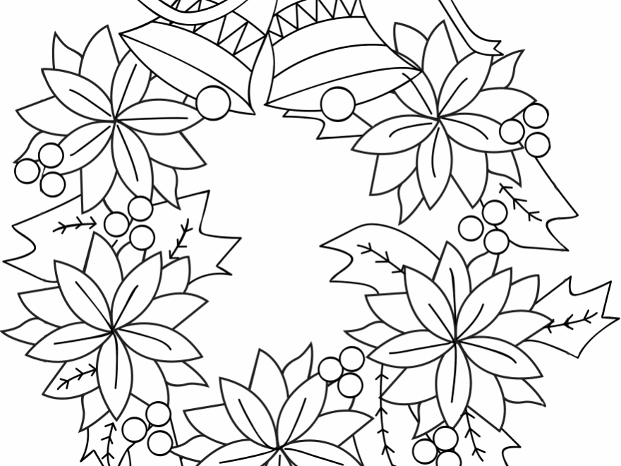 30 Free Christmas Wreath Coloring Pages Printable