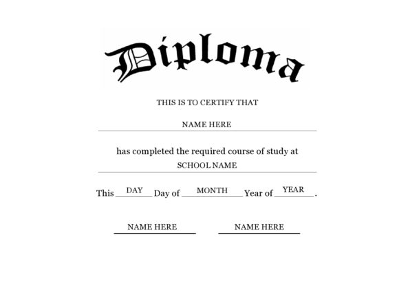 30 Free High School Diploma Templates Word PrintableTemplates