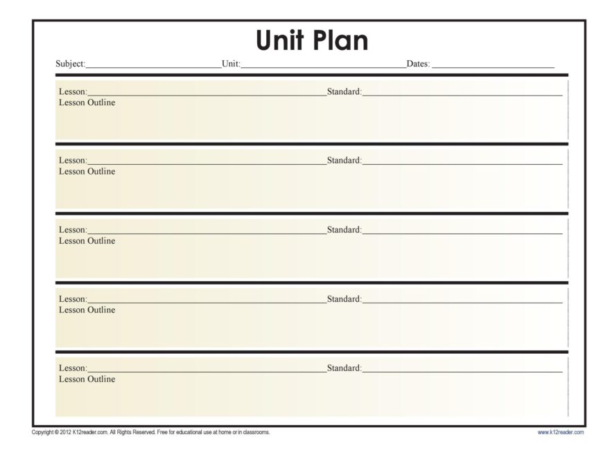 39 Best Unit Plan Templates Word PDF TemplateLab