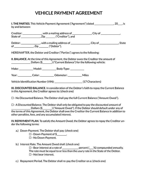 40 Free Payment Agreement Templates Samples Word PDF