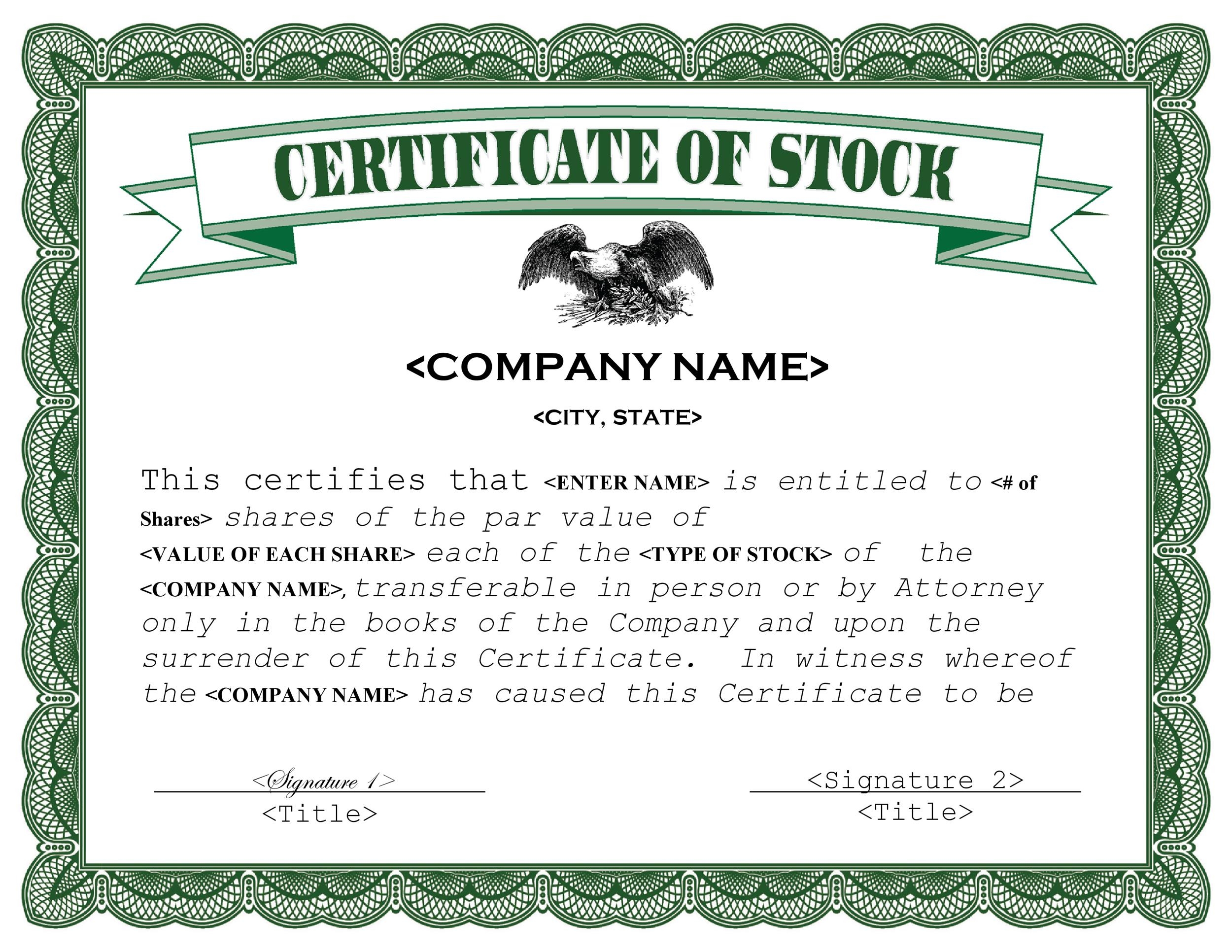 40 Free Stock Certificate Templates Word PDF TemplateLab 40 Free Stock Certificate Templates Word PDF TemplateLab