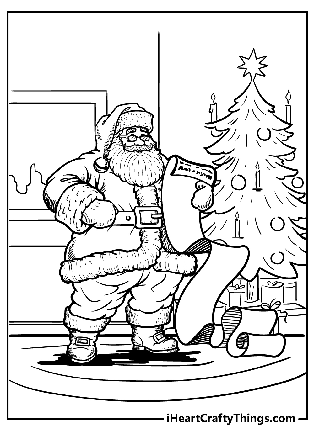 Santa Claus Hard Printable Color