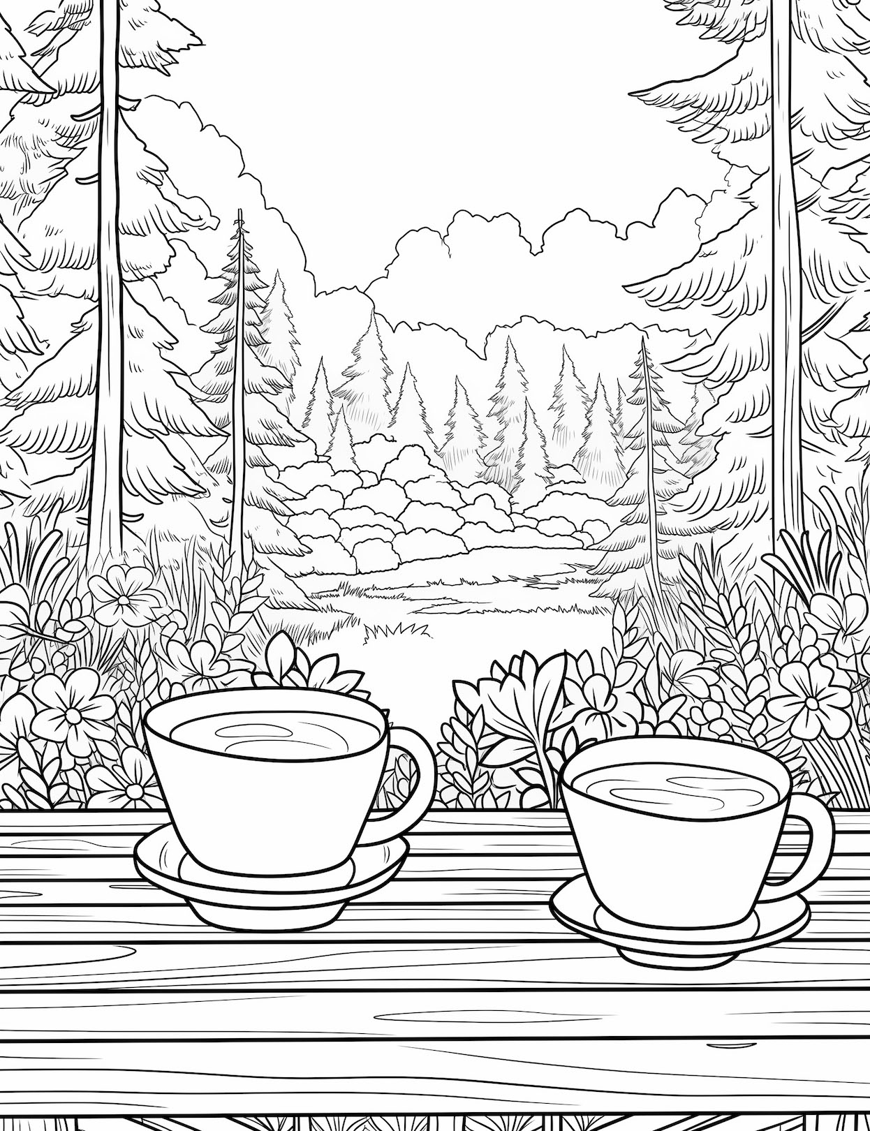Coloring Pages Of Nature Scenes Printable