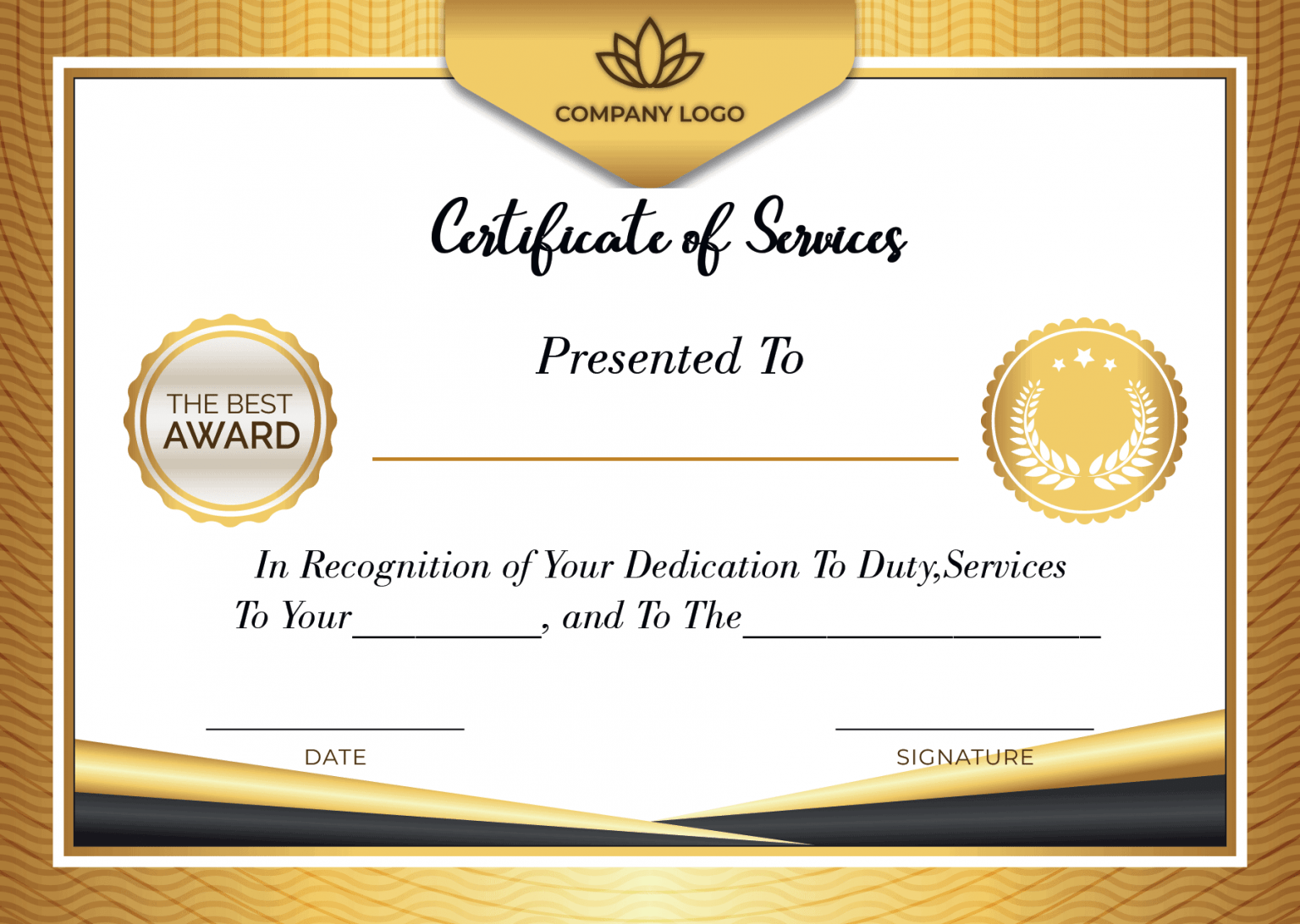 5 Free Printable Certificate Of Service Templates HowToWiki