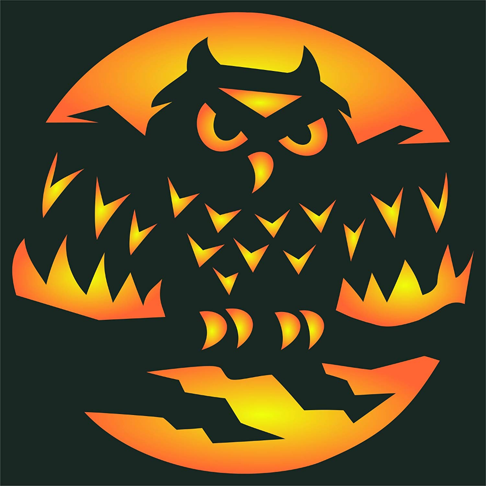 6 Best Images Of Printable Owl Pumpkin Carving Stencils Scary Owl 