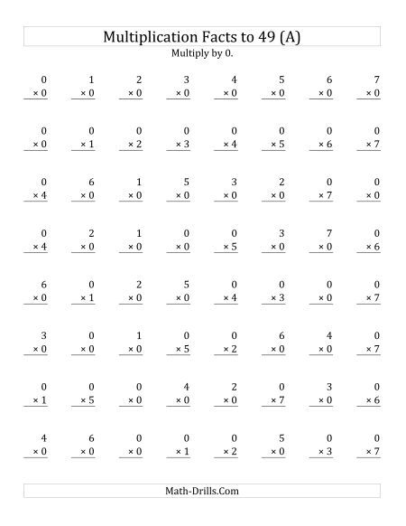 Printable Multiplication Worksheets For 7th Graders