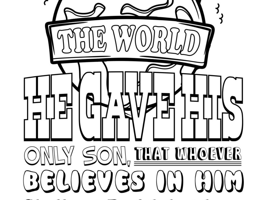 8 Best Images Of Printable Coloring Page With John 3 16 John 3 16
