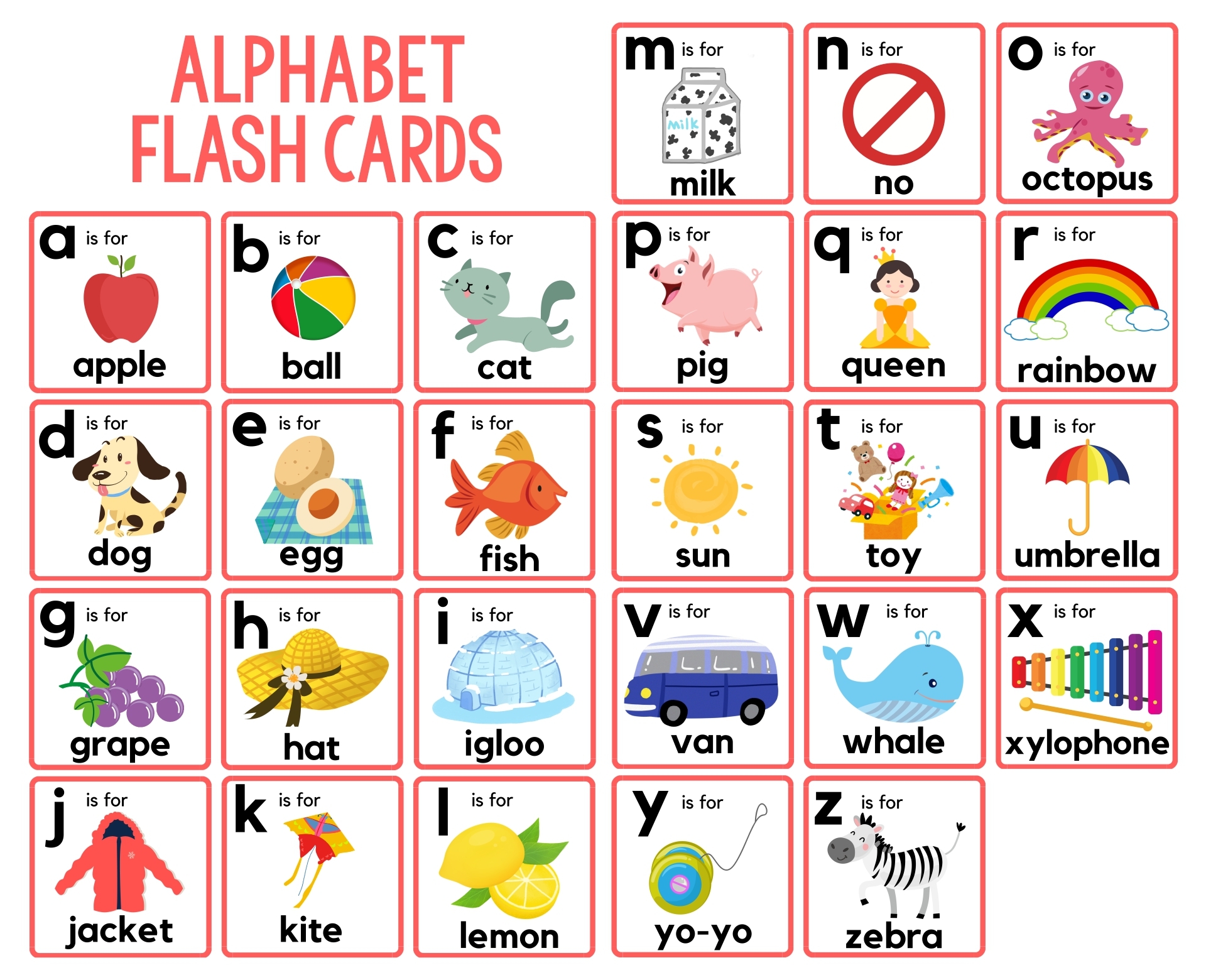Free Printable Alphabet Flash Cards