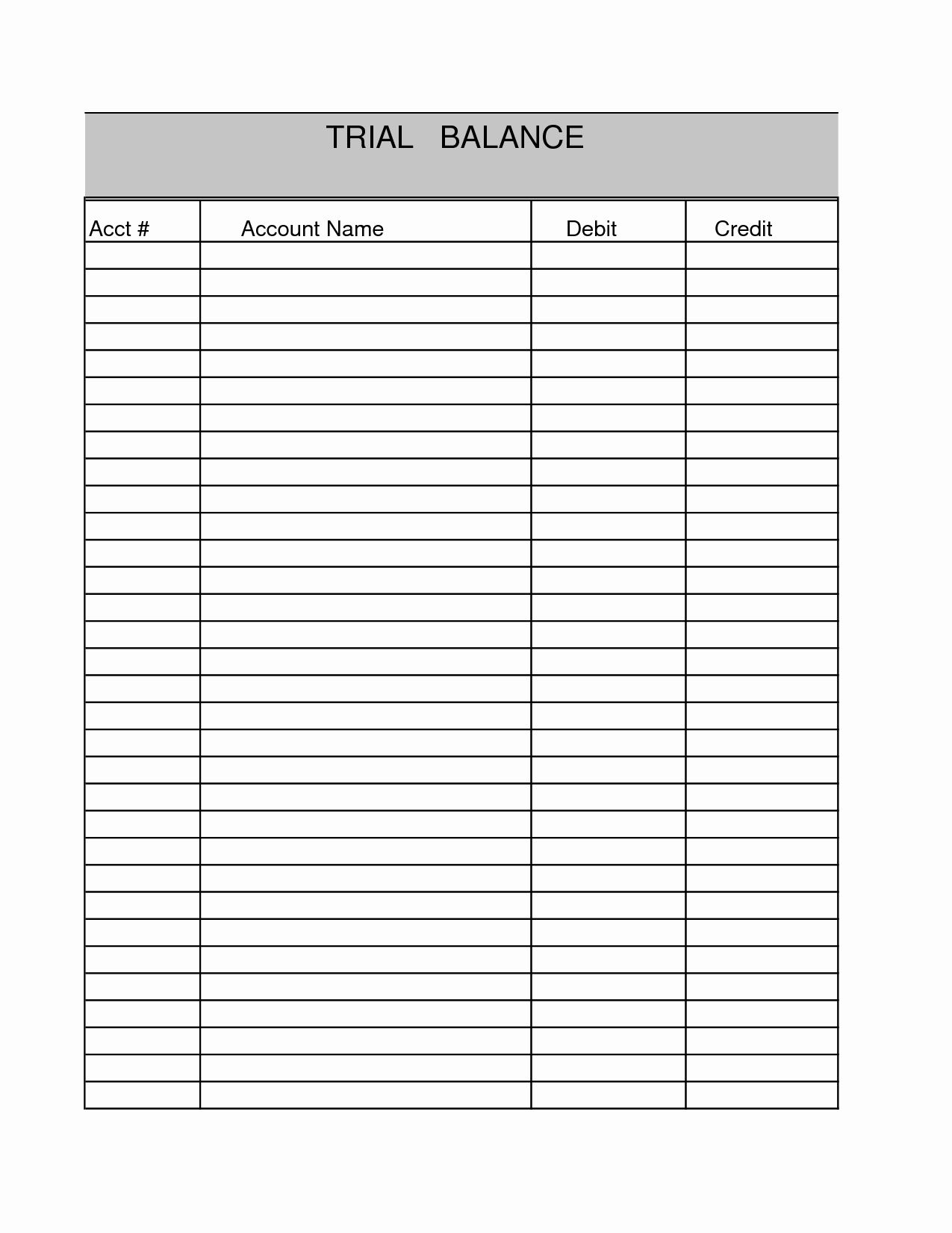 Accounting Sheets Printables