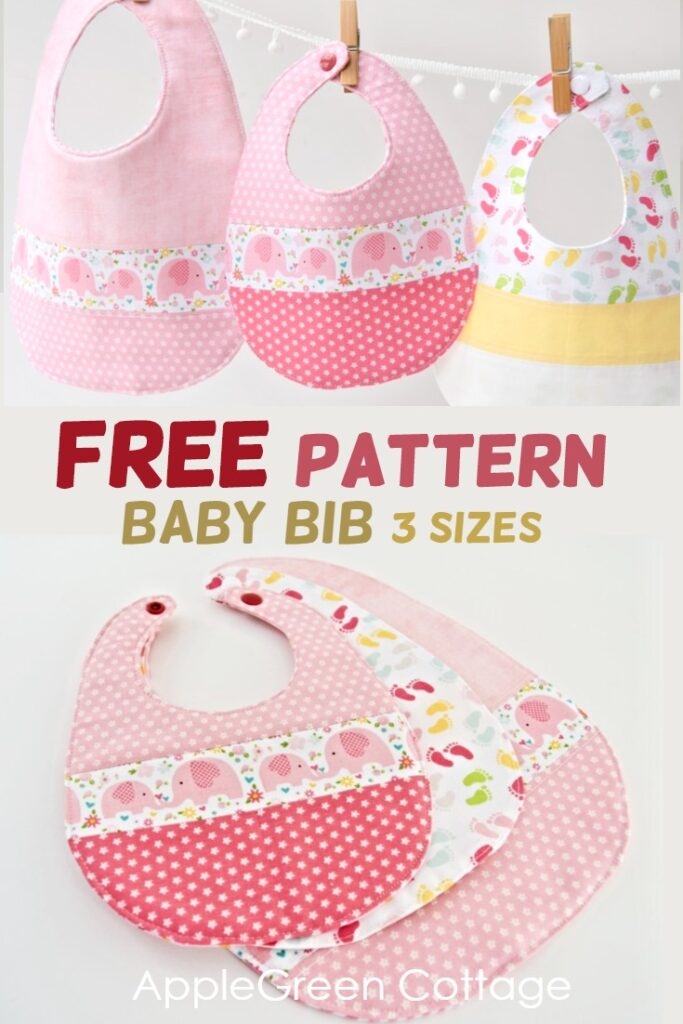 Baby Bib Pattern FREE Bib Pattern In 3 Sizes AppleGreen Cottage