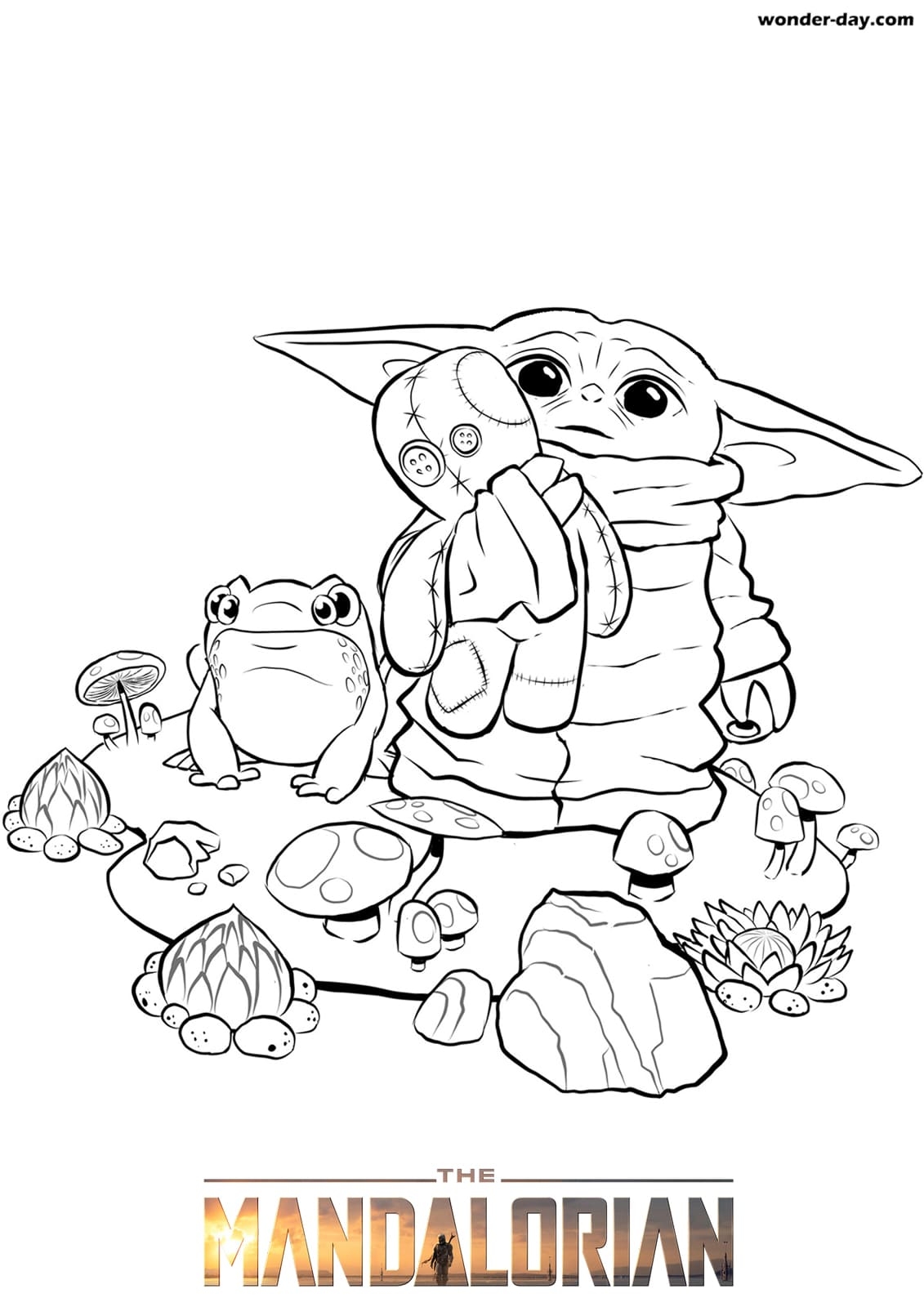 Baby Yoda Coloring Pages Free Printable WONDER DAY Coloring Pages 