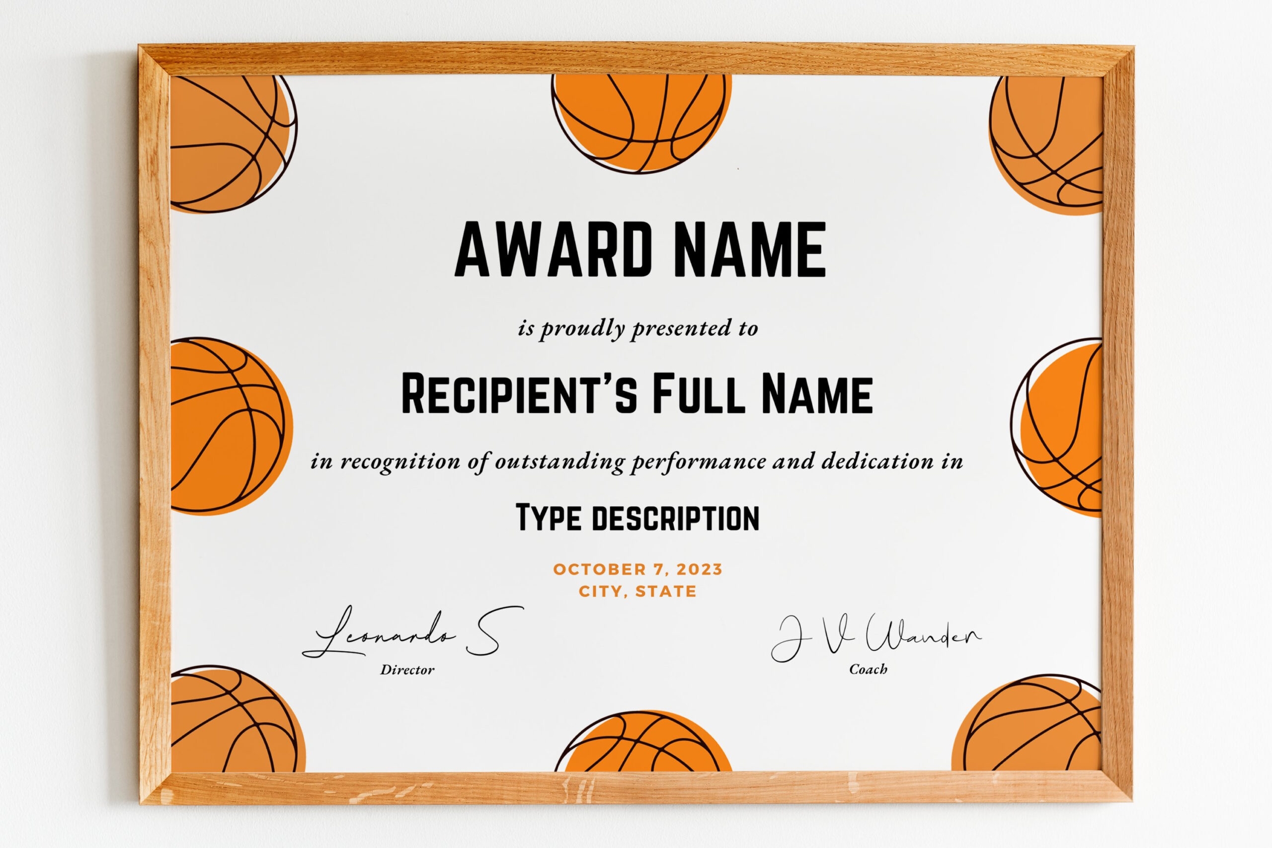 Printable Basketball Certificates Of Appreciation