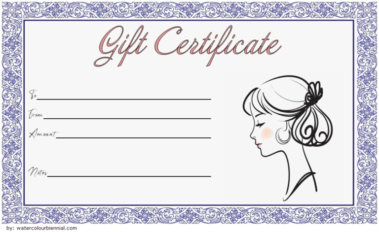 Free Printable Gift Certificate For Hair