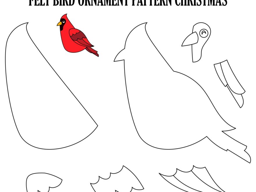 Bird Christmas Ornament Patterns 15 Free PDF Printables Printablee