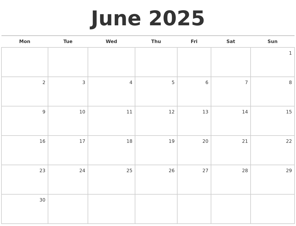 Blank Calendar June 2025 A Comprehensive Guide Zachary Holtze