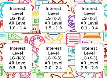 Book Bin Labels AR Levels By Romi Heredia Teachers Pay Teachers
